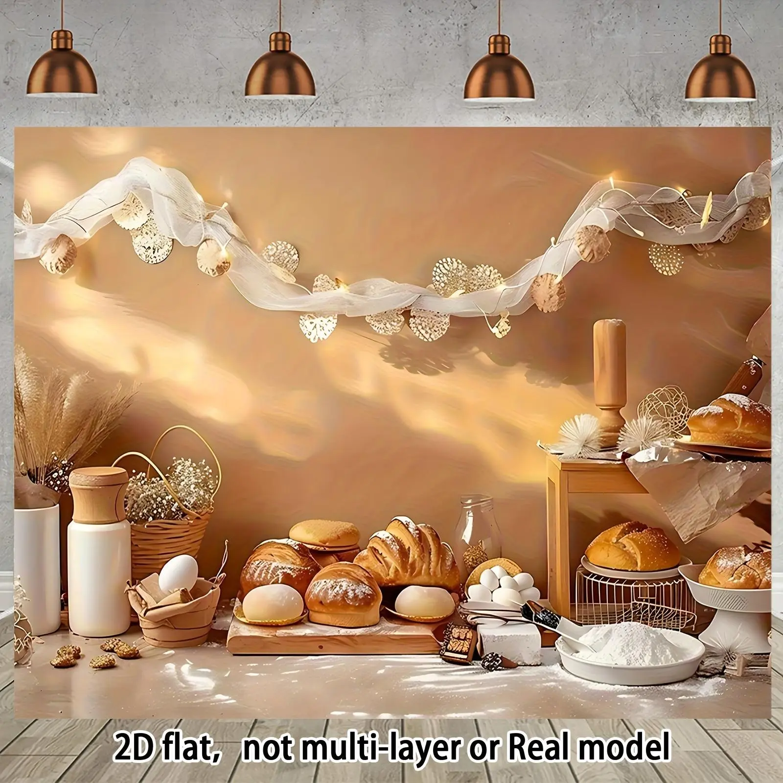1pc Indoor Hanging 2D Flat Polyester Baking Backdrop Banner - Reusable Hanging Cloth Banner for Home Decor, Party Decorations & Wedding Photo Shoots (White), Backdrop Decoration, Decoration Banners