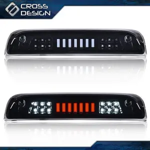 CROSSDESIGN Black LED 3RD Third Brake Light Lamp Fit For 14-18 Chevy Silverado GMC Sierra