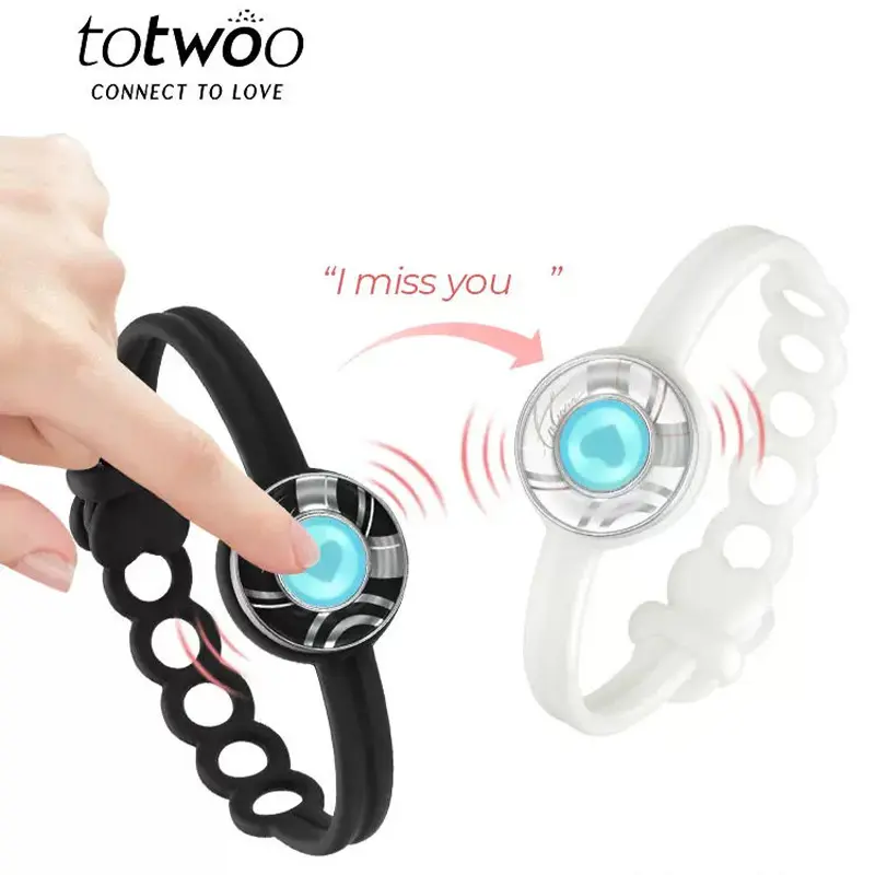 Totwoo Candy Series Couple Bracelet, Couple Style Induction Vibration Luminous Long Distance Interactive Flash Induction Vibration, Fashionable Couple Bracelet, Perfect for Girlfriend, Valentine's Day, Birthday Gift.