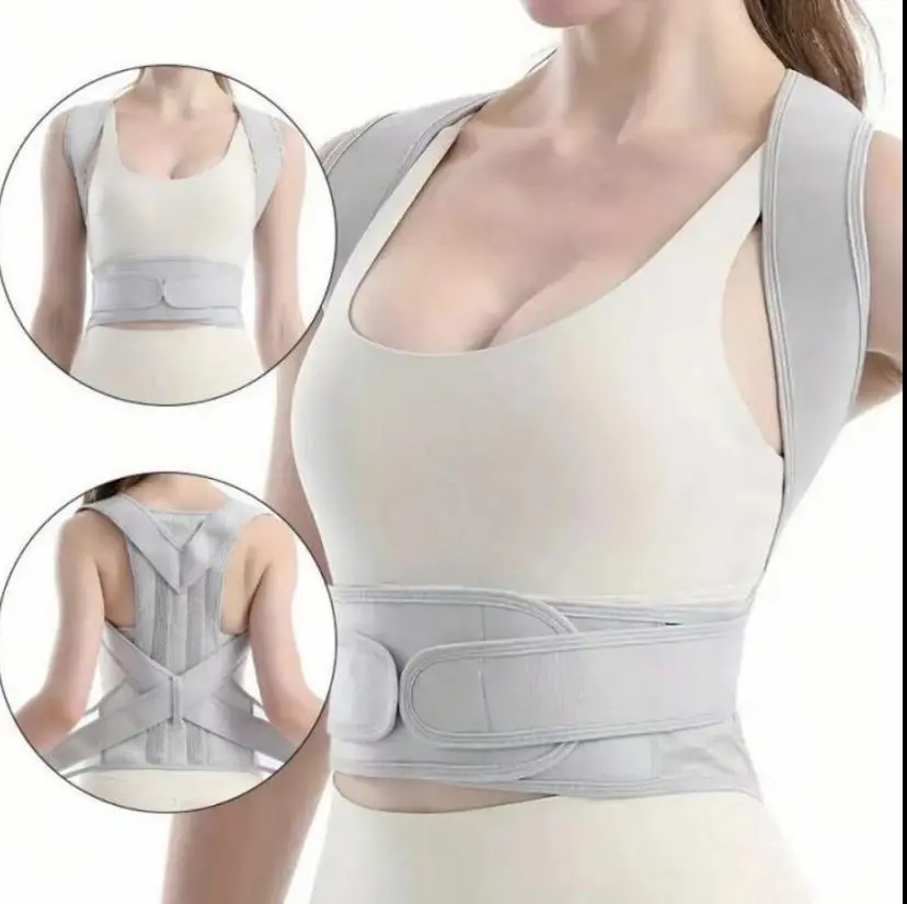 Adjustable Polyester Posture Corrector Belt for Women and Men - Back Straightener,Neck Support,Lumbar Support Back Brace, Neck Support, Anti-Hunchback Relief