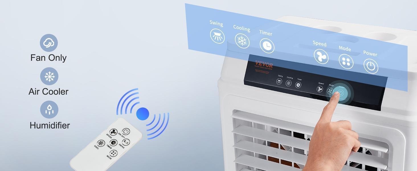 【Spotlight Day】VEVOR Evaporative Air Cooler, 3100 CFM, 135° Oscillating Swamp Cooler with Adjustable 3 Speeds and 12 H Timer, 9 Gal Portable Air Cooler for 950 Sq.ft, Indoor/Outdoor Use 【Spotlight Day】VEVOR Evaporative Air Cooler, 3100 CFM, 135° Oscillating Swamp Cooler with Adjustable 3 Speeds and 12 H Timer, 9 Gal Portable Air Cooler for 950 Sq.ft, Indoor/Outdoor Use