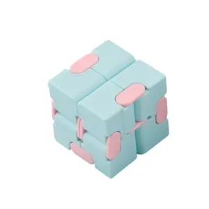 Macaron Infinity Cube Fidget Toy Stress Relief Fidgets Creative Stress Relief Vent Toy Portable Finger Decompression Magic Cube Stress Cubes