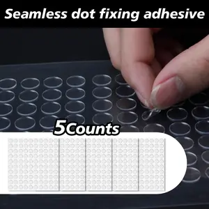 500 Counts 10mm Double-Sided Adhesive Dots: Traceless, Clear, Transparent & Water-resistant Adhesive Putty Stickers – Removable, Reusable for Classroom and Festival Decoration
