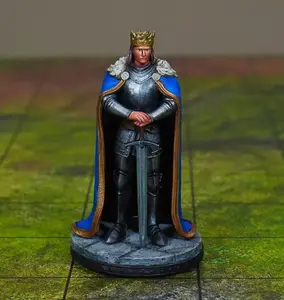 Noble King Miniature: Heroic Paladin Fighter, Tabletop RPG D&D, Dungeons and Dragons