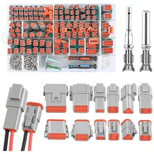 Nilight DT Series Waterproof Seal Connector Kit, 50 Sets with 2/3/4/6/8/12-PIN Thermoplastic PA66 Nylon Housings, Size 16 Stamped-Formed Contacts for 14-18 AWG Wires & Removal Tool