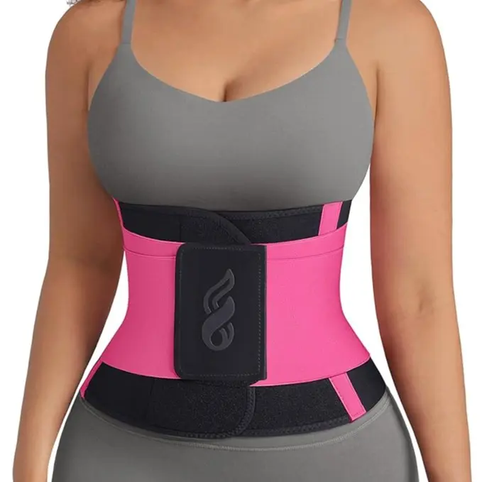 FeelinGirl Neoprene Waist Trainer Belt for Women Adjustable Hook Loop Slimming Waist Cincher Sweatproof