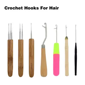 Dreadlock Crochet Hook Tool 7 Pieces Crochet Hook for Hair Different Sizes Latch Hook Interlocking Tool Crochet Hair Needles Dreadlock Accessories Hair Tools