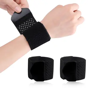 2 Pcs Carpal Tunnel Wrist Brace, Ultra Thin Compression Support Strap, Adjustable Wrist Strap, For Weightlifting, Tennis and Fitness, Suitable for Teenagers and Women (Black)