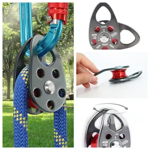 Universal Aluminum Alloy Single Pulley, 360 Degree Rotating Side Panel, Detachable, Lifting, Industrial Construction, Fitness, DIY