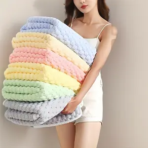 4 Pack Waffle Weave Bath Towels 27x54 Inch, Lightweight Thin Microfiber, Quick Dry & Super Absorbent, Space-Saving for Gym, Travel, Apartment