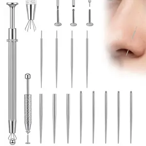Changer Kit with Bead Gripper - 16G/18G/20G Easy Grip Taper for Nose Rings, Ear & Lip Studs