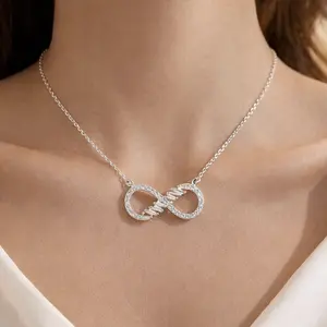 Infinity DNA Helix Necklace – Romantic Valentine's, Couple, Wife, Girlfriend Gift