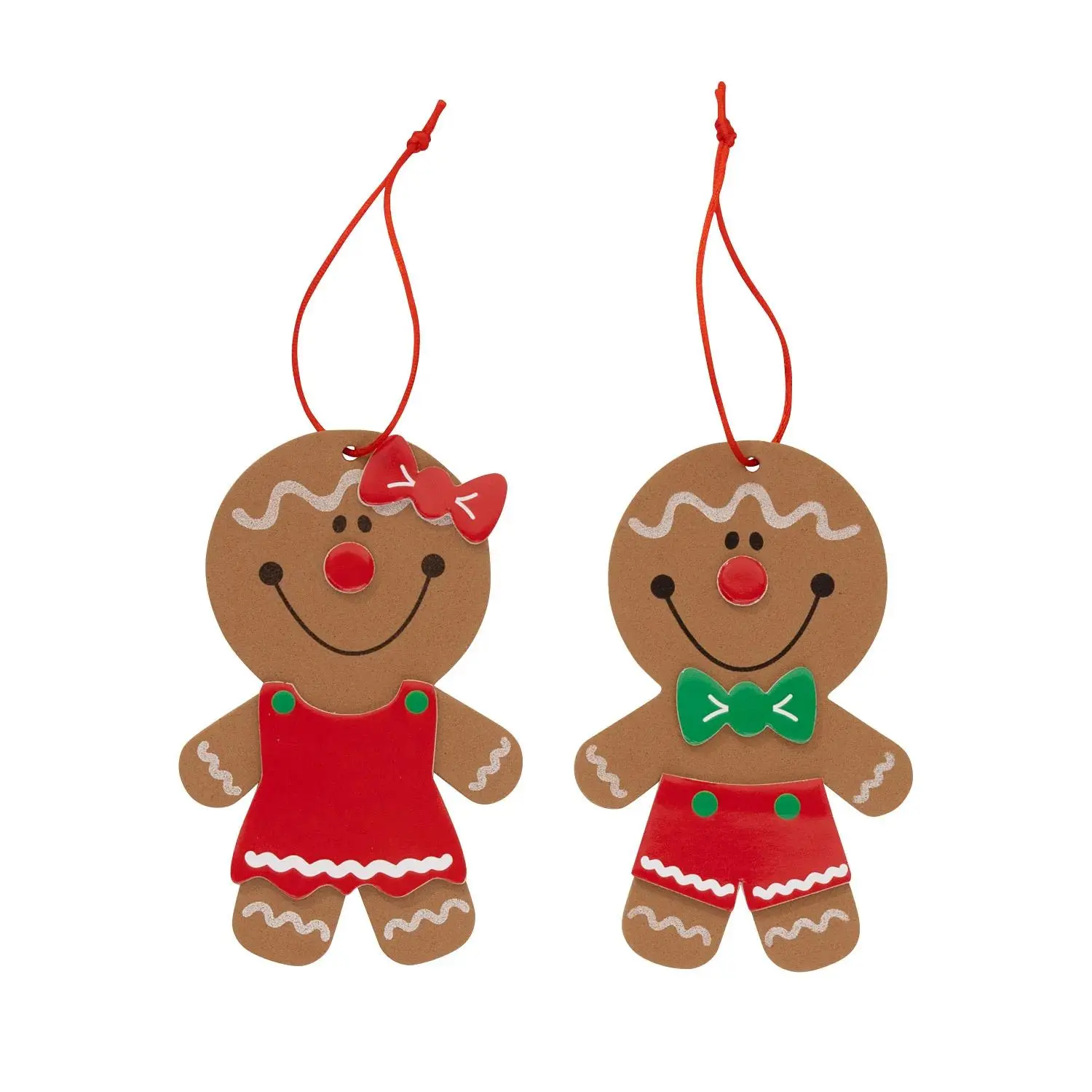 5" Big Head Gingerbread Christmas Ornament Craft Kit - Makes 12