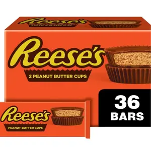 REESE'S Milk Chocolate Peanut Butter Cups, Easter Candy Packs, 1.5 oz (36 Count)