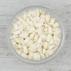 2021 Half Tila Beads - Matte Cream
