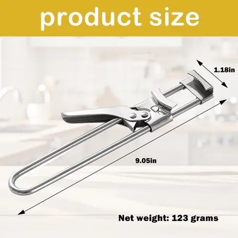 1 Count Jar Opener for Weak Hands, Multifunctional Adjustable Can Opener, No-Trouble Bottle Cap Opening Tool