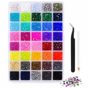 40000Pcs 3mm AB Flatback Rhinestones for Nail Art DIY Decoration