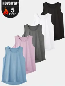 5 Pack Workout Tank Tops for Women Sleeveless Athletic Yoga Gym Tank Tops Quick Dry Loose Fit Sports Shirts