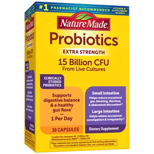 Probiotics Extra Strength 15 Billion CFU from Live Cultures Capsules