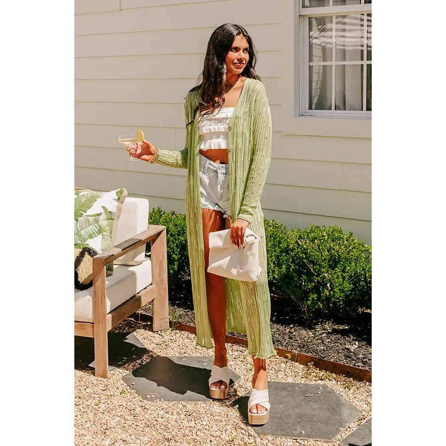 Barbados Bound Distressed Duster Cardigan