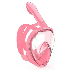 Kids Snorkel Mask Full Face, Snorkeling Gear for Kids 2-14 with Camera Mount, 180 Degree Panoramic View Snorkeling Set Anti-Fog Anti-Leak  swimming  snorkeling gear  Beginner swimming training equipment, Goggles