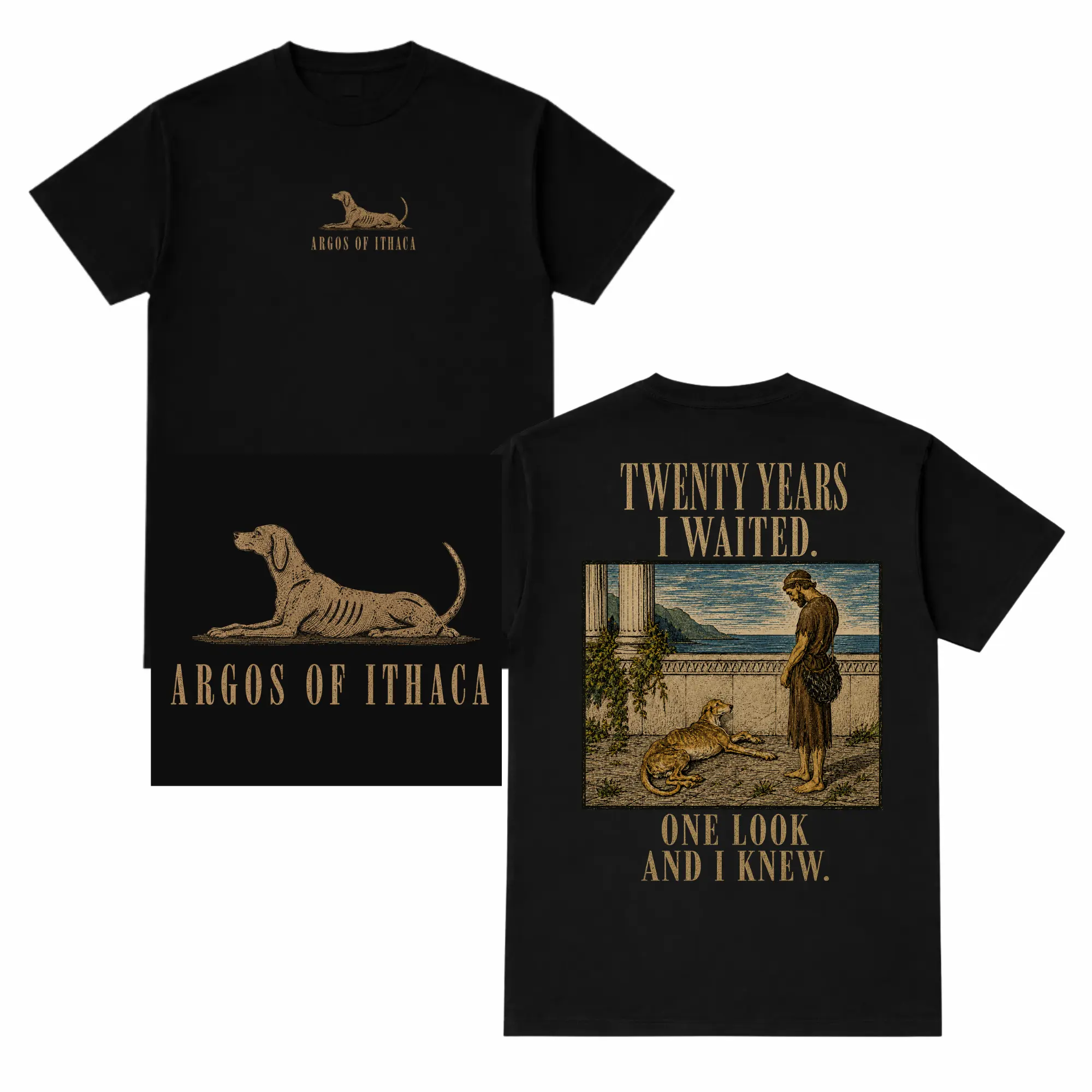 Odysseus Argos T-Shirt, The Odyssey Greek Mythology Graphic Tee, Argos of Ithaca Unisex Shirt