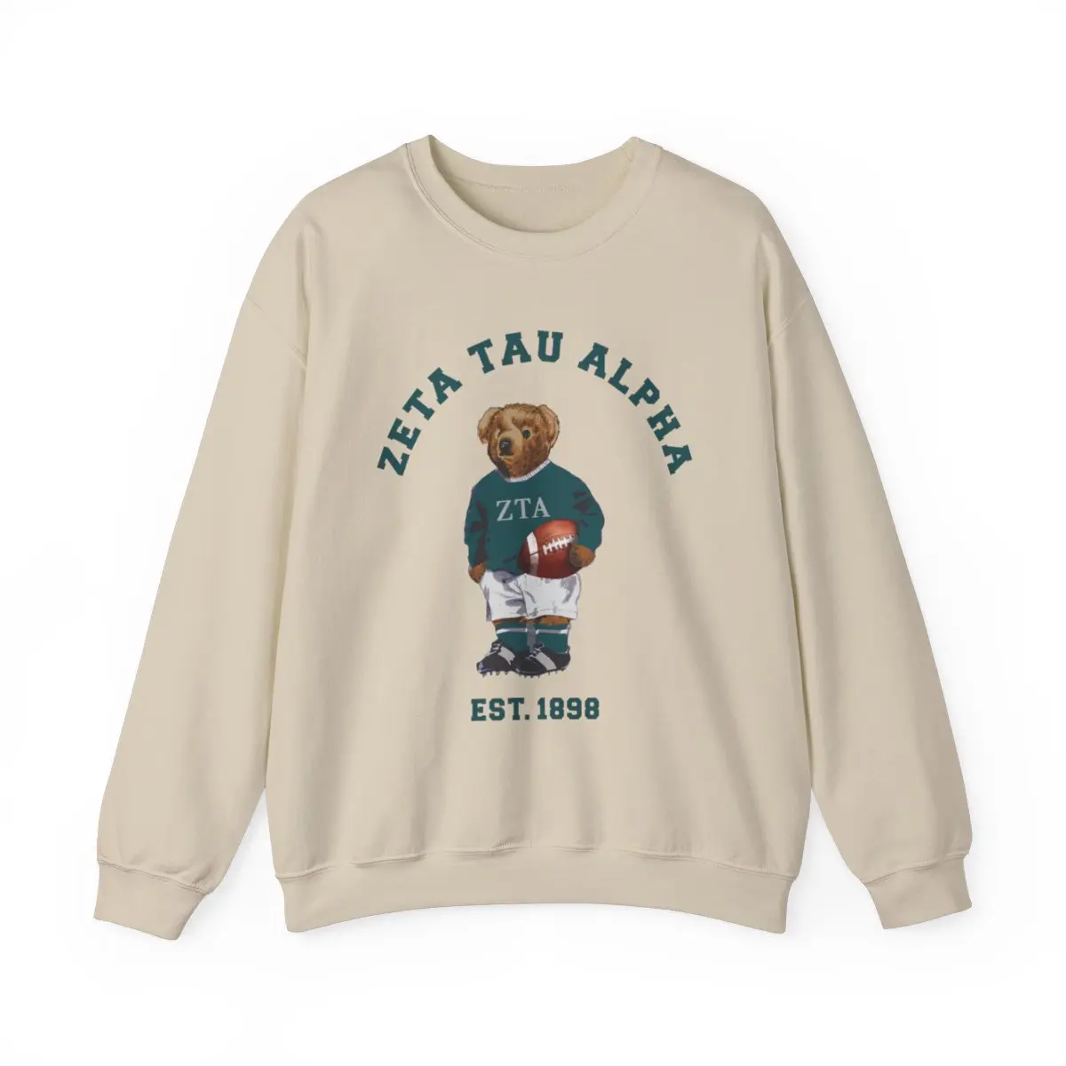 Zeta Tau Alpha Teddy Bear Crewneck Sweatshirt