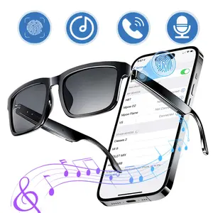 Smart Glasses,Wireless Bluetooth -Compatible Smart Glasses with Voice Control,UV Protective Glasses for Outdoor Sports,Multifunctional Audio Sunglasses