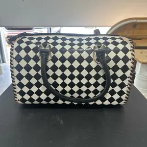 LARGE Speedy Bag Black/White Checkered Pattern for Women
