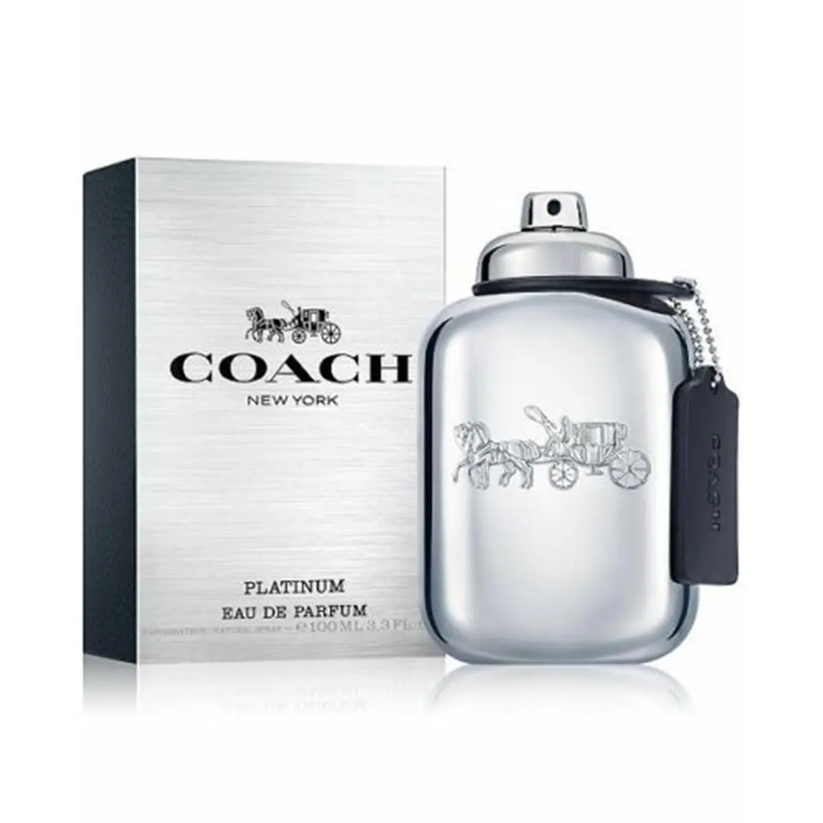 Coach Men's Platinum EDP Spray - 3.3 fl oz Concentrated Perfume, High-Quality Fragrance with Long-Lasting Aroma