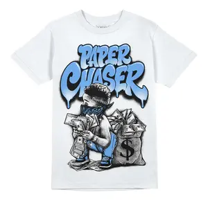 DopeSkill Graphic Tees Black University Blue 5s Streetwear Unisex Cool T-Shirt Sneaker Colour Matching Paper Chaser Boy Graphic
