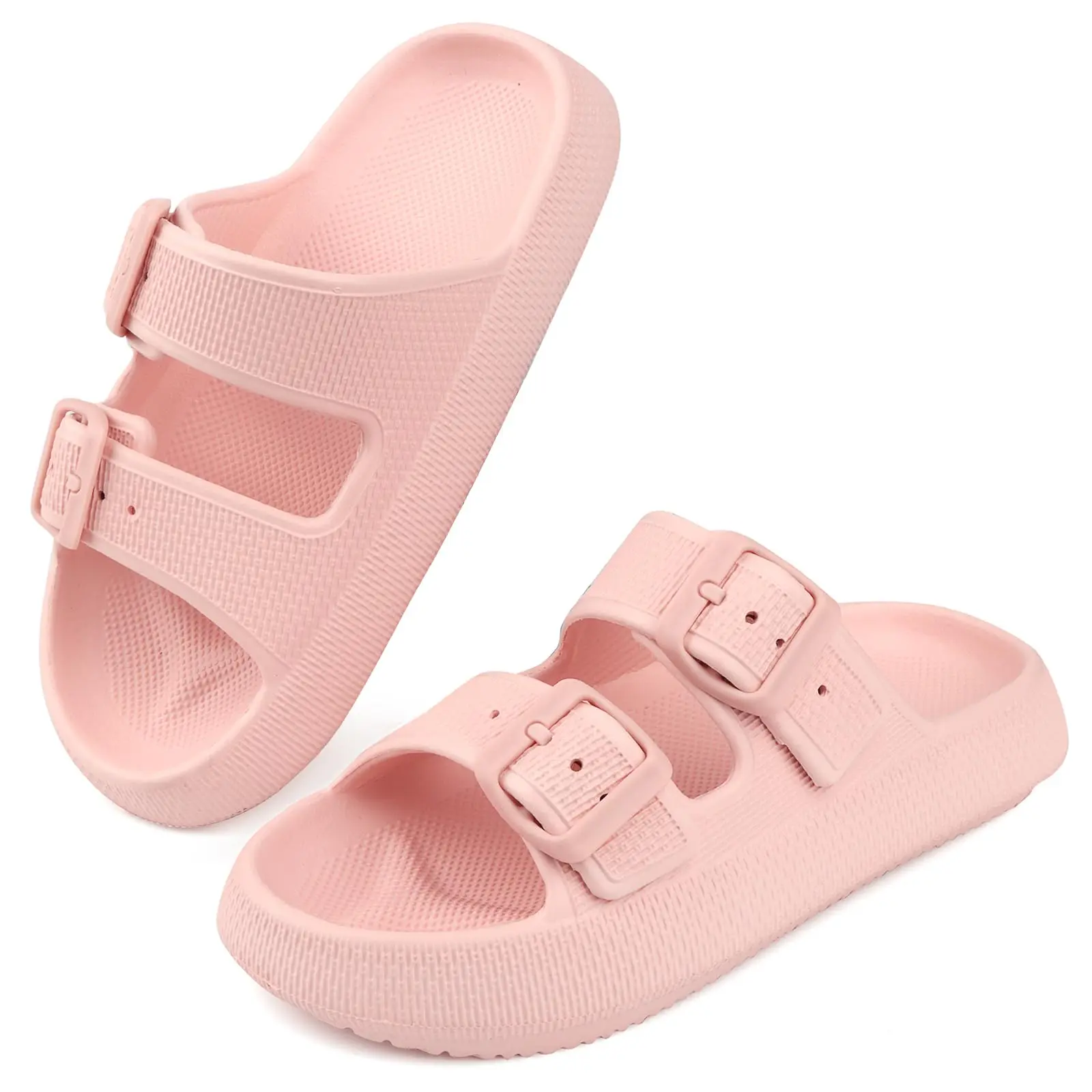 2026 Girl New Home Decor Bathroom Indoor Anti slip Lightweight Fashion Couple's Solid Color One Word Slippers
