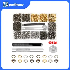 400 Set Grommet Kit Eyelet Leather Craft Fabric Canvas Hole Punch Tools 3/16inch