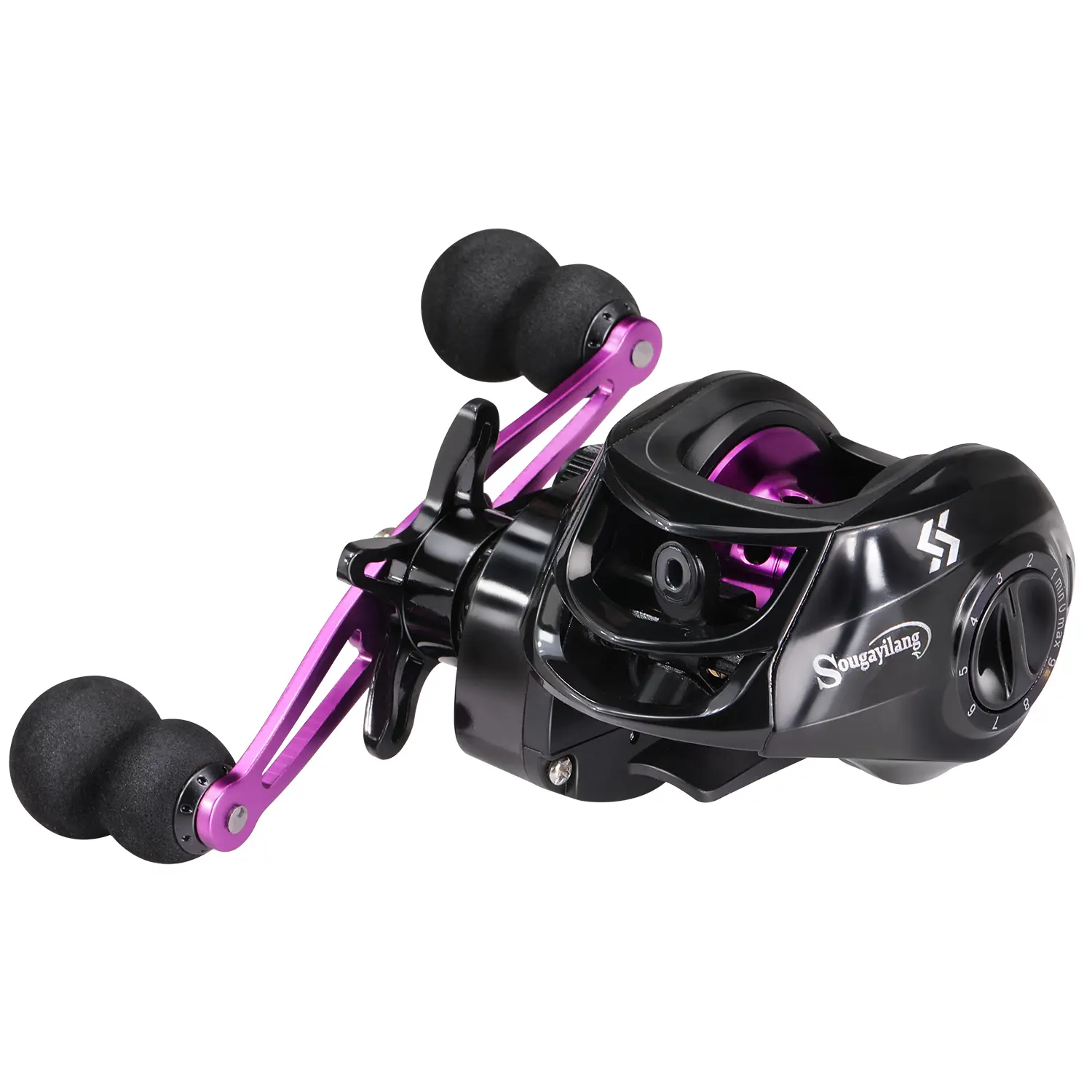 Sougayilang  Fishing Reel 7.2:1 High Speed Gear Ratio with 8+1 Ball Bearings for Freshwater and Saltwater Bait Casting Line Spool Teardrop Wheel