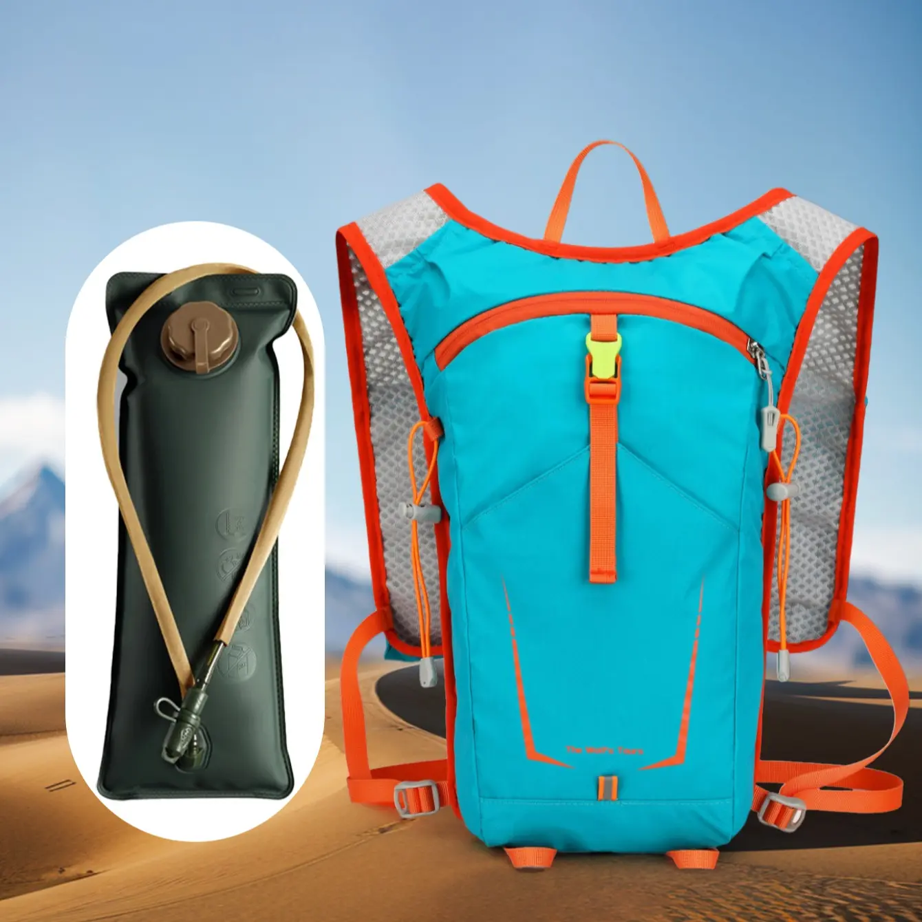 Unisex Lightweight Hydration Backpack with 2L Water Bladder, Breathable Sporty Design for Running Hiking Cycling Marathon