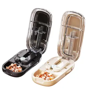 Adjustable Pill Cutter, Pill Cutter Splitter1/2  1/4 Splitter for Small and Tiny Pills, Pill Splitter Accurate Centering Alignment Device, Portable Healthcare