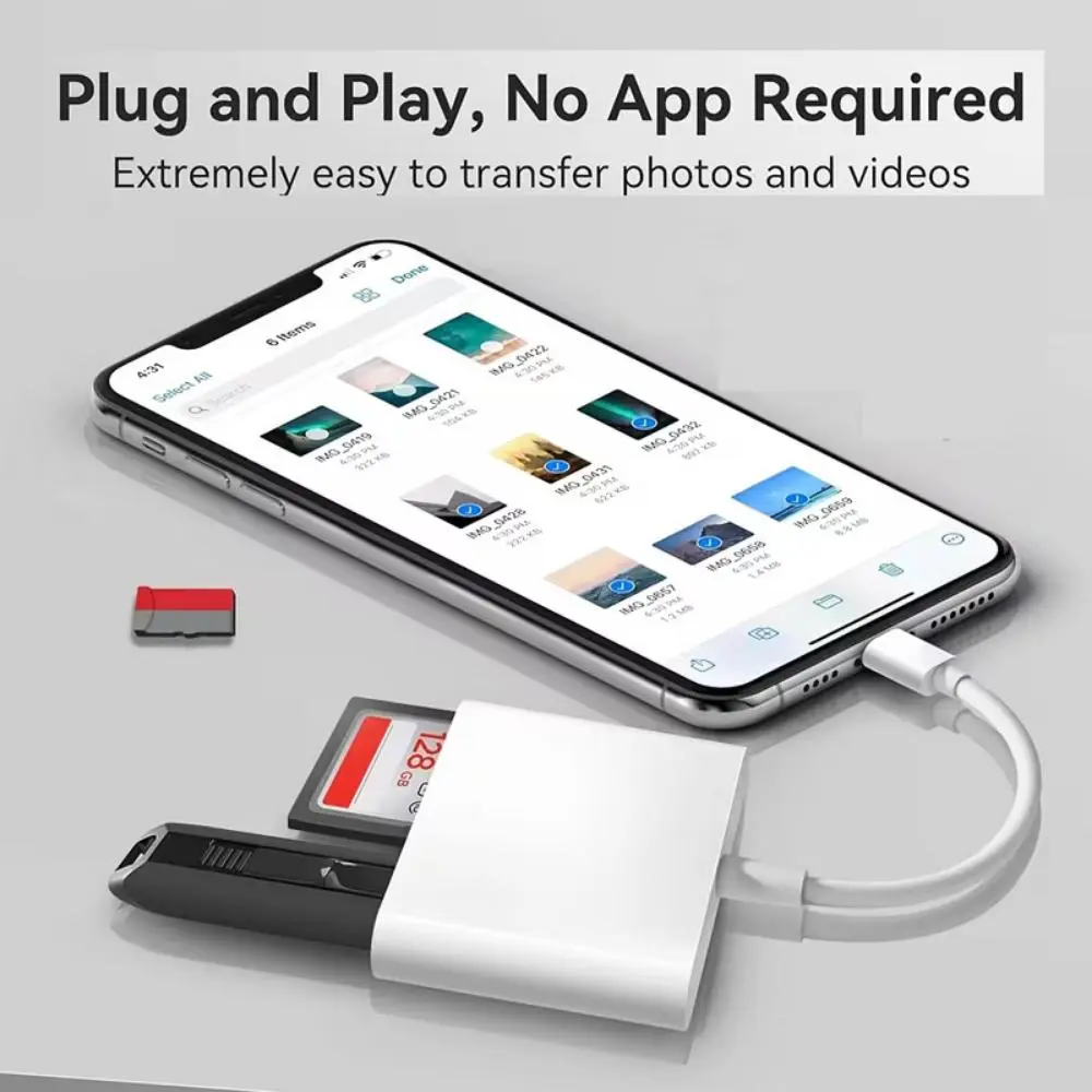 3-in-1 Multi-Slot USB Type-C Card Reader for SD/MicroSD Cards, Fast Data Transfer, Plug & Play, Lightweight Compact, No External Power Needed, Compatible with Smartphones, Cameras, Tablets, OTG Devices, Ideal for Photographers, Sd Card