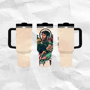The Boys Soldier Boy & Homelander Insulated Stainless Steel Vacuum Flask, 24H Hot & Cold, Leakproof, Stylish Gothic Minimal Aesthetic Portable Travel Drinkware, Gift for Him