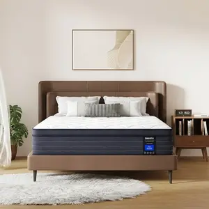 【New Year】SIMARTH 12/14 Inch  Size Hybrid Mattress, Gel Memory Foam & Pocket Spring for Pressure Relief & Motion Isolation, Medium Firm Feel, Bed in a Box