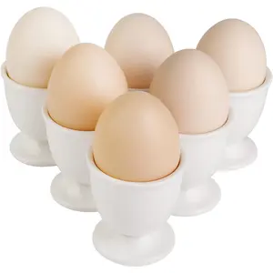 Soft Hard Boiled Egg Cups Holder Set of 6 for Breakfast Brunch