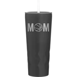 Mom Basketball 20.9 oz Tumbler | Black