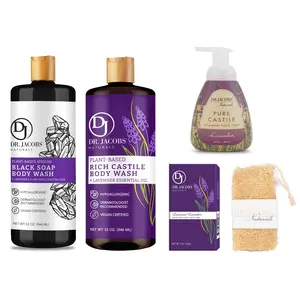 Castile Lavender Gift Set Bpdy Wash Hand Wash Soap Bar for Sensitive Skin