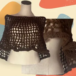 Brown Crochet Shawl