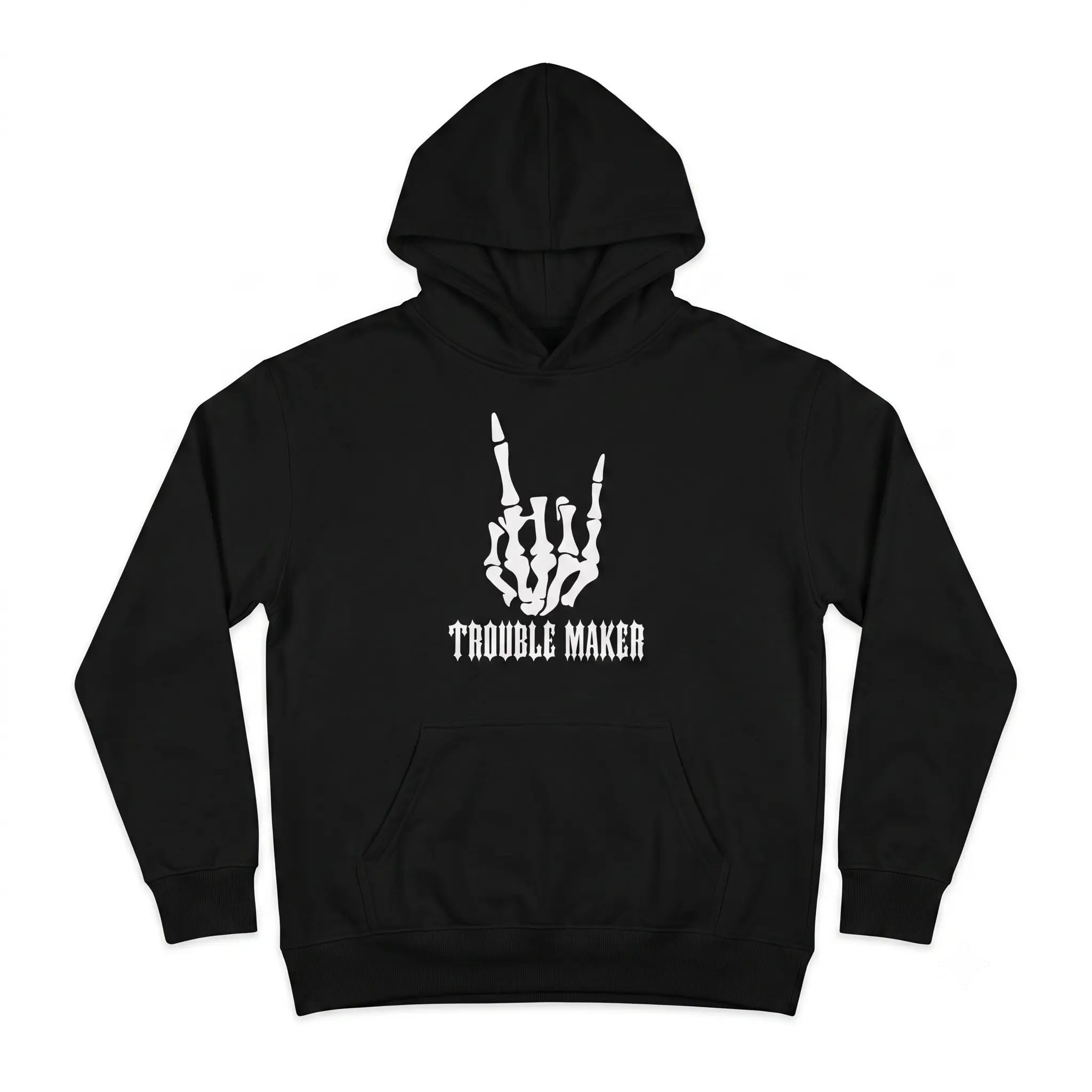 Women's Gothic Theme Skeleton Hand Graphic Hoodie, Unisex Longsleeves Pullover Sweatshirt, Everyday Style Piece for Daily Streetwear & Joggers, Jeans