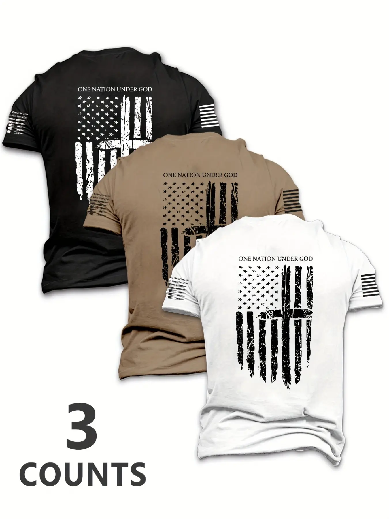 Men's Summer Casual Short Sleeve Round Neck Knit Fabric Streetwear, Fitness T Shirts, Menswear, Loose Fit Geometric T-Shirt Set for Daily Wear, Travel, Fitness, All Seasons