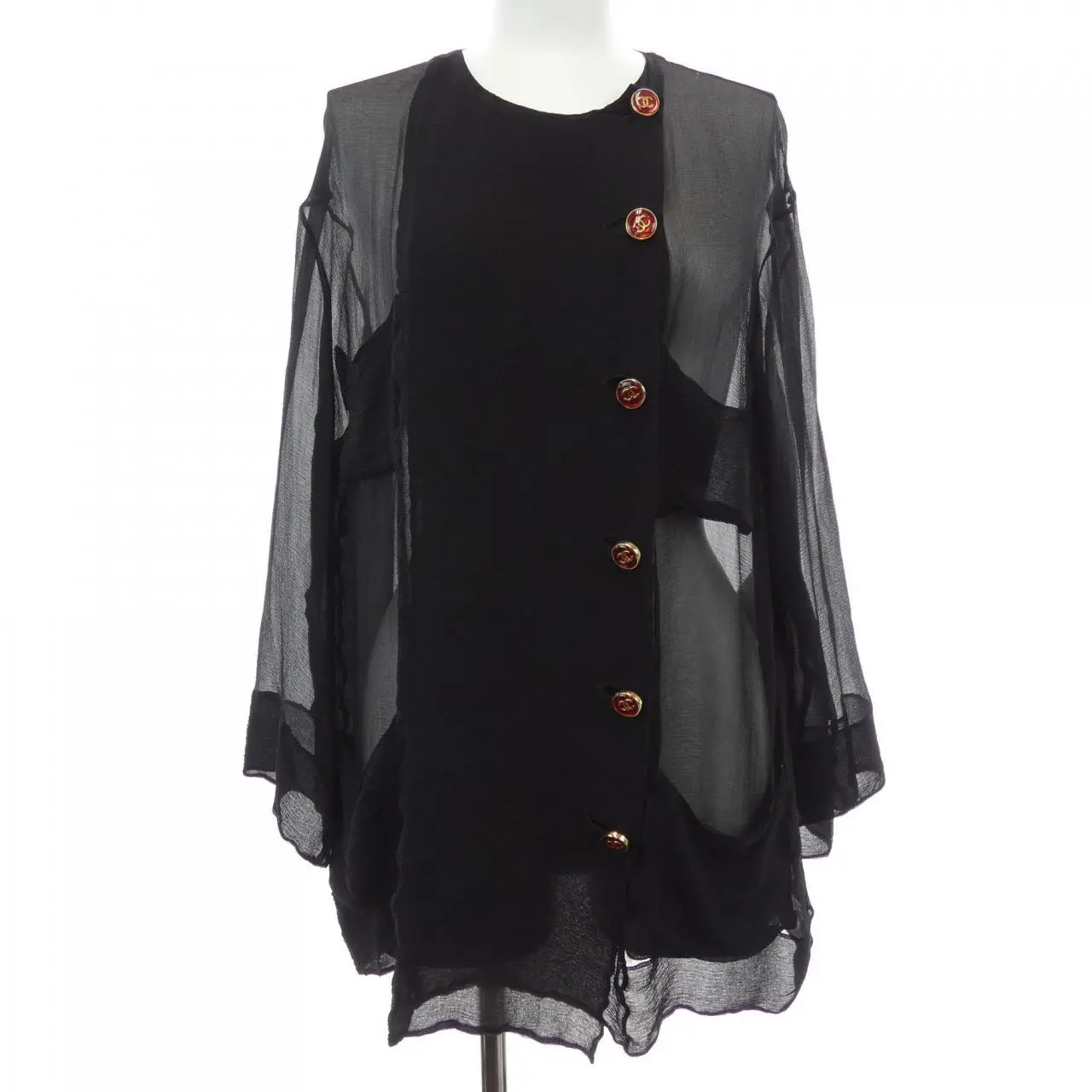 Pre-owned CHANEL Silk Small Leather Goods Jacket