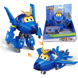 Super Wings Transformable Toys, 5 in Jerome & Agent Chace Airplane Transforming Figures Toys Set, 2 in 1 Mode Rescue Bots Toy for 3-5 Year Old Boys Girls, Plane Toy for Toddlers Kids Age 3 4 5 6