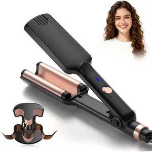 Mini Hair Crimper Tool for Women Heating up 390°F, 100-240V Waver Curling Crimping Iron for All Hair Styles (9.5 Inch/1.5 Inch)