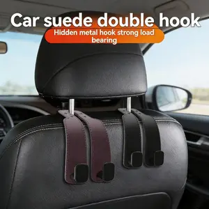 Car Seat Back Storage Hook, PU Leather Hidden Headrest Hook for Car Backseat, Multipurpose Durable Car Interior Organizer Holder #TOP PICKS