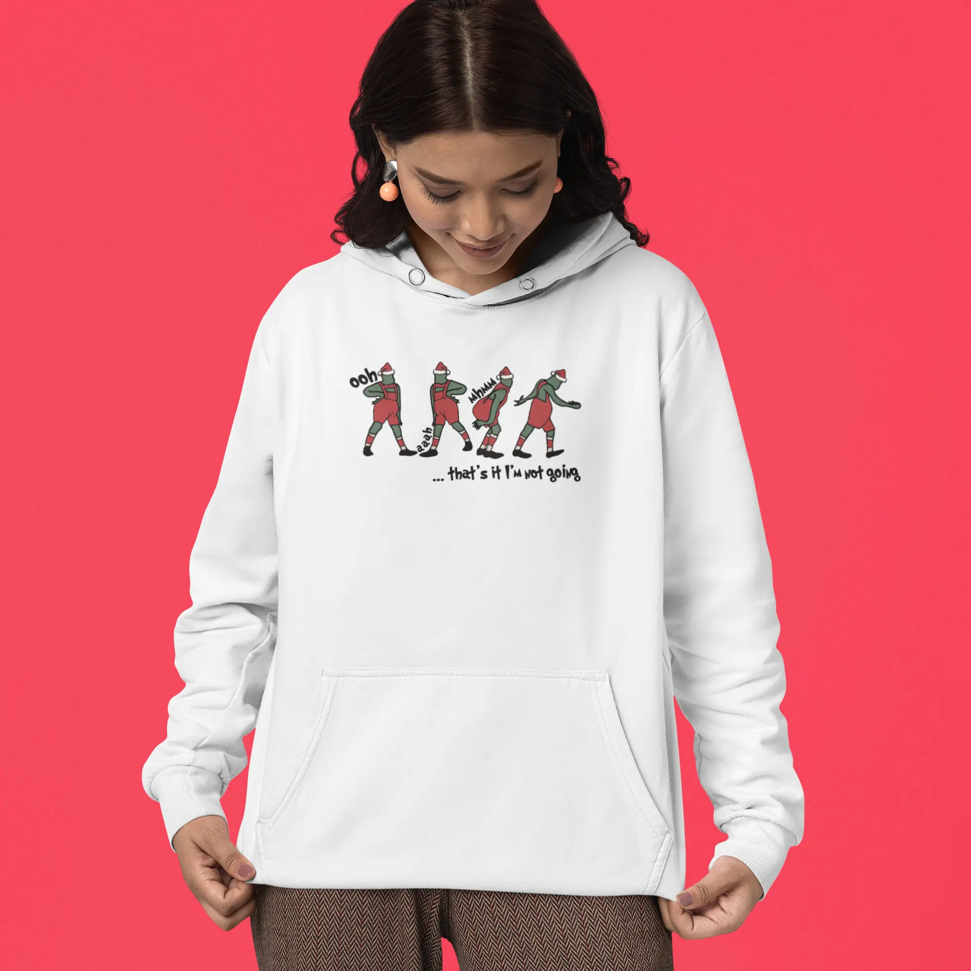 I'm Not Going Hoodie, Grinc Christmas Hoodie, Xmas Green Monster Hoodies, Funny Green Monster, New Year Grinc Hoodies, Not Going Hoodies